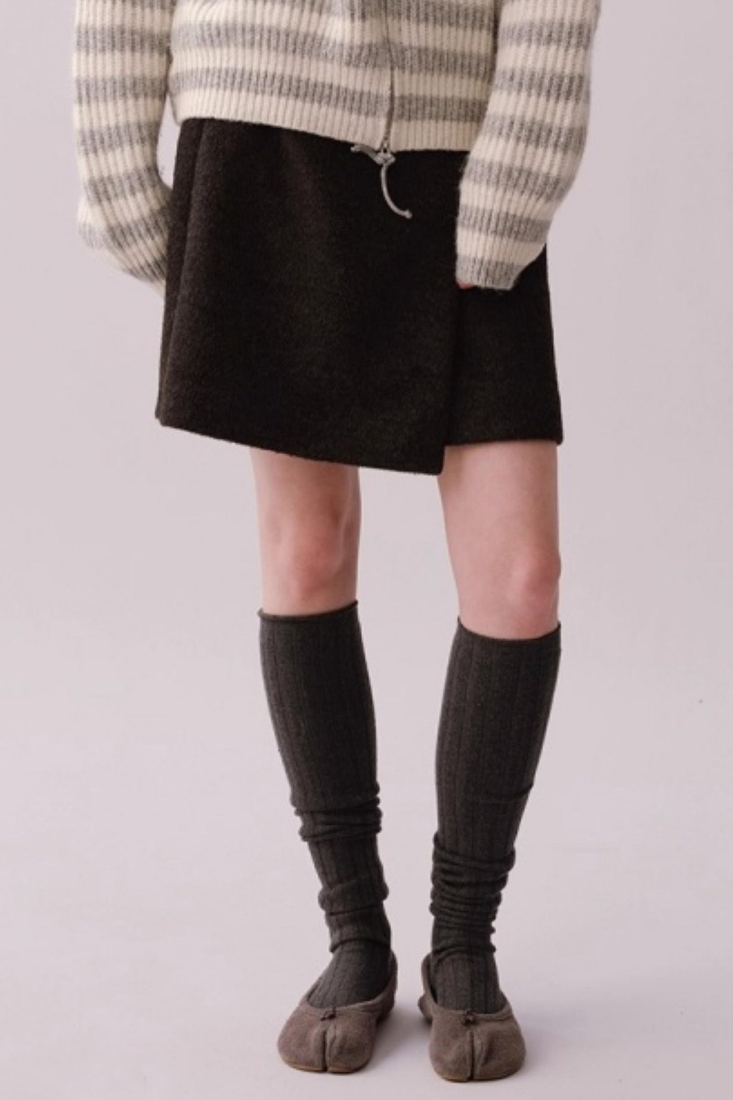 Heavy Woolen Patchwork Skirt