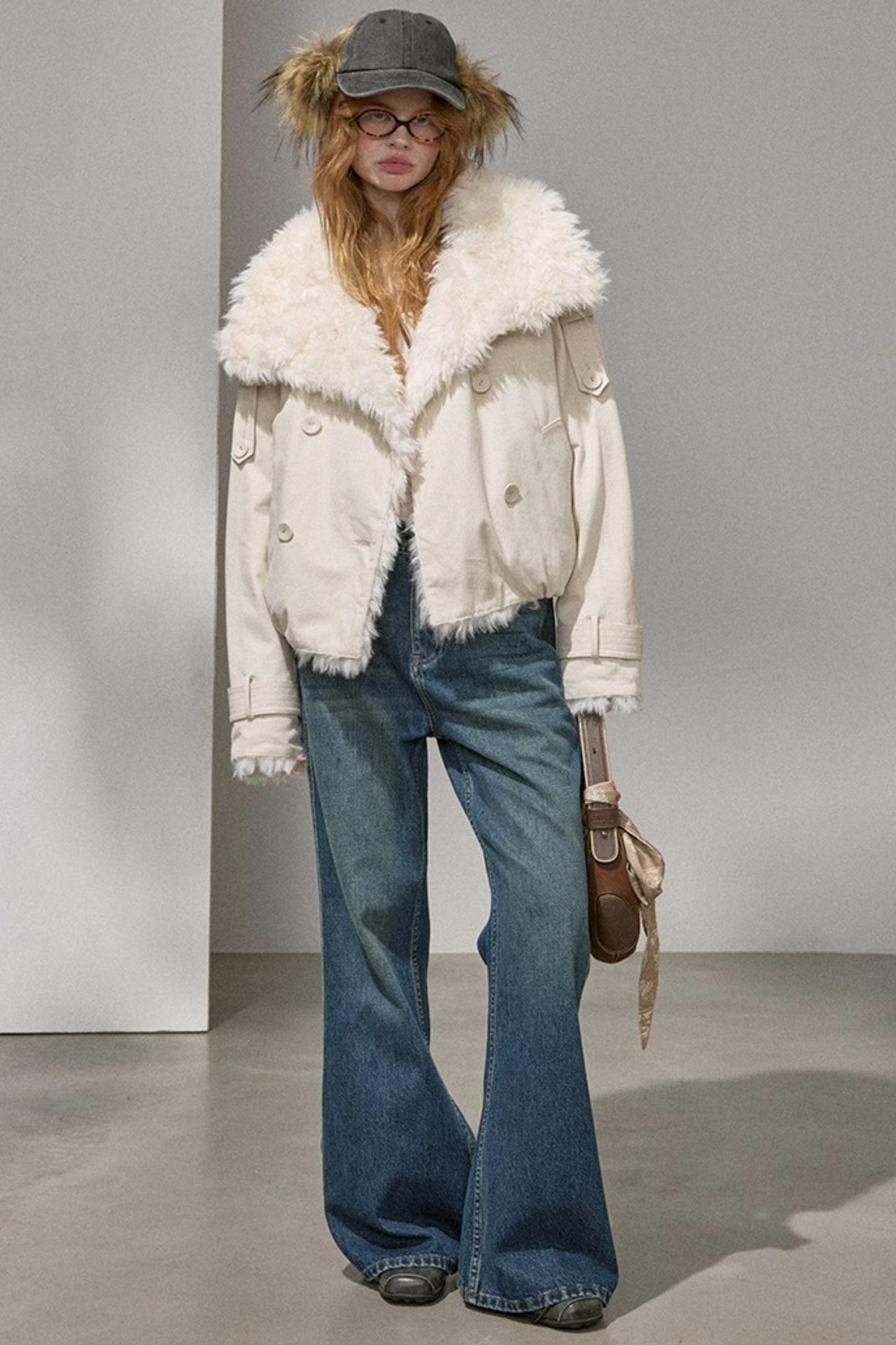 Embroidered Flared Denim Pants