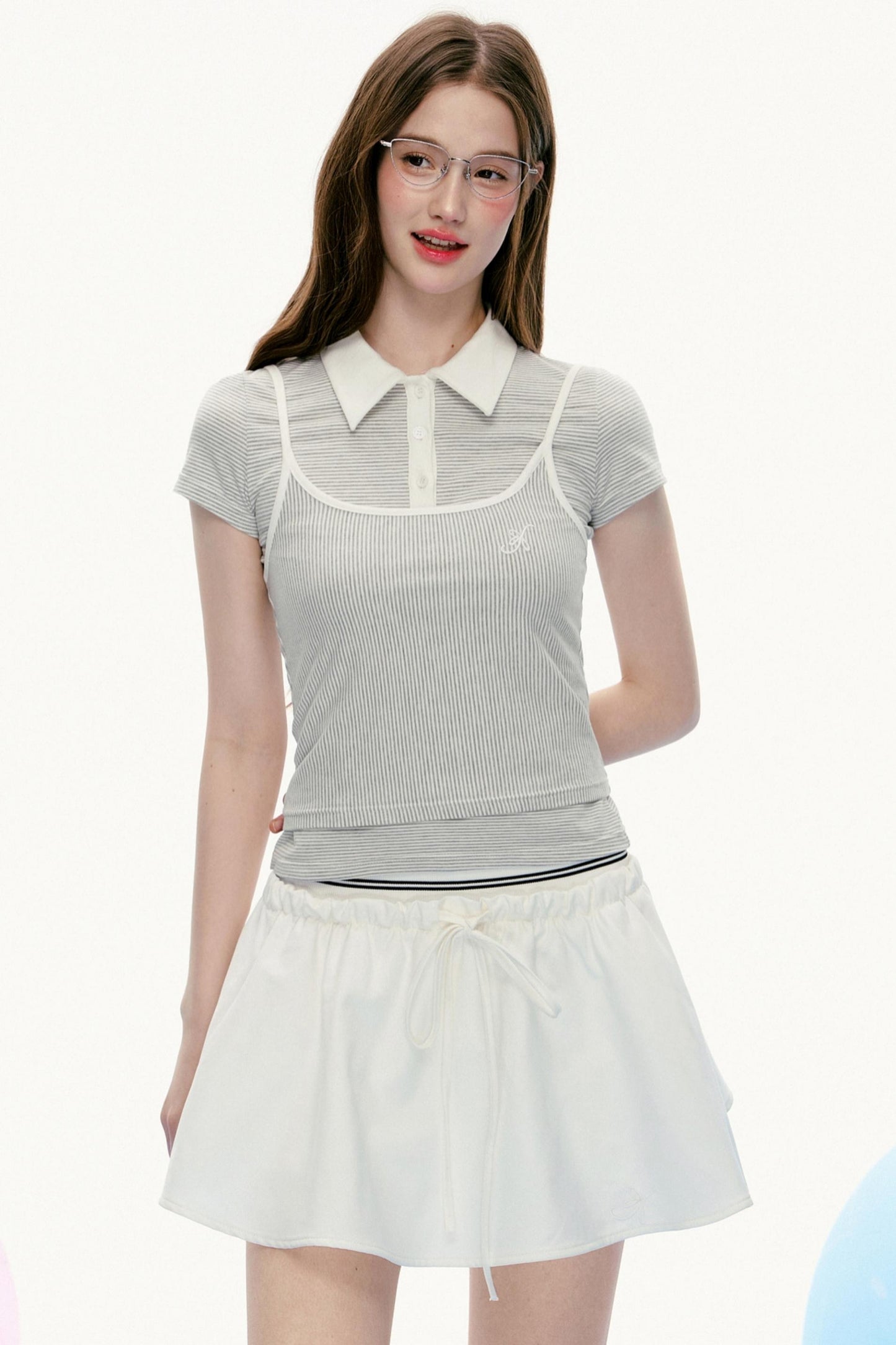 Vintage Embroidered Cropped Skirt