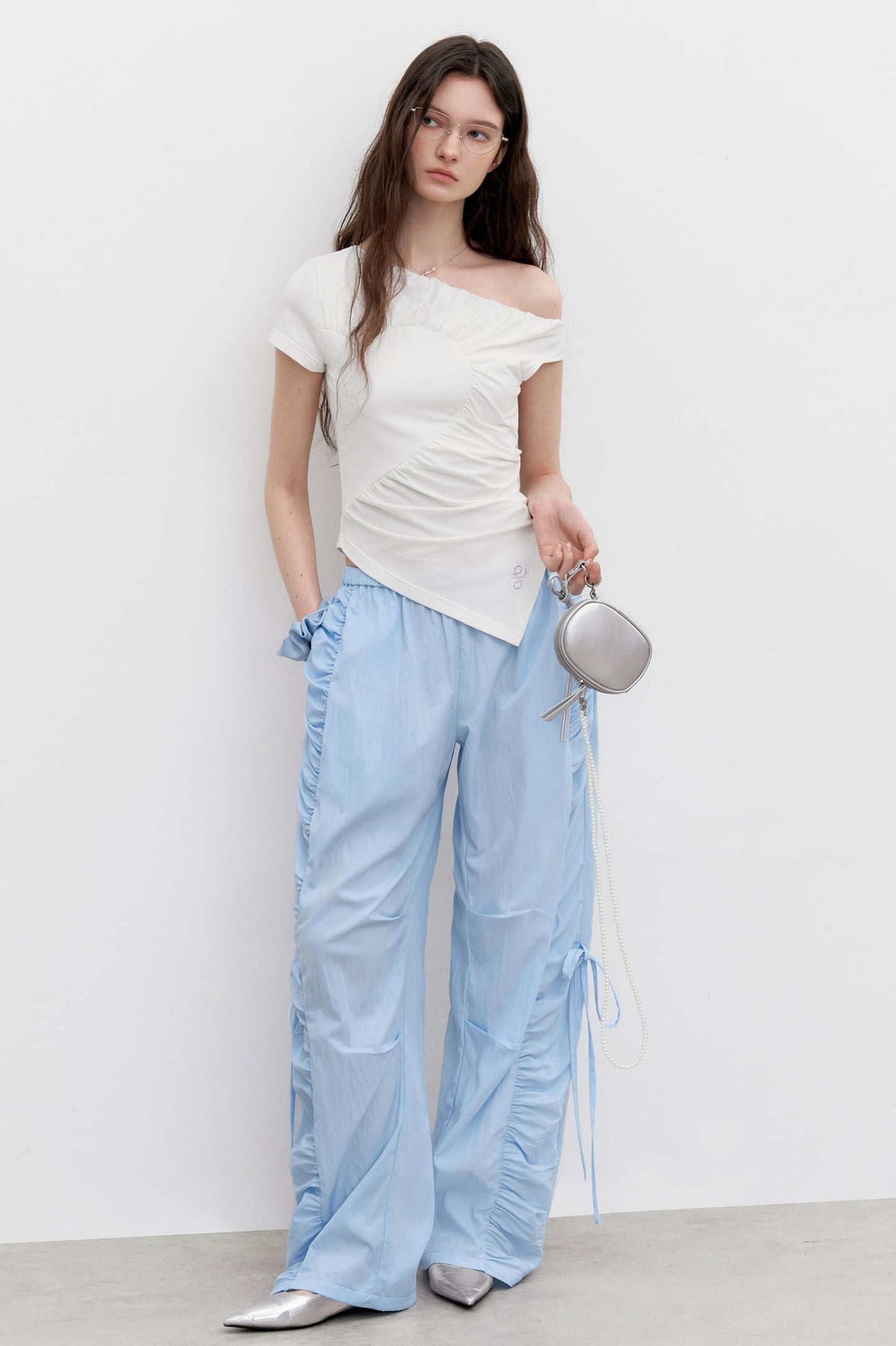 Vintage Blue Tie-Up Pants