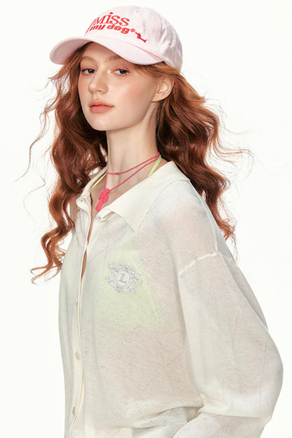 Summer Embroidered Knit Shirt