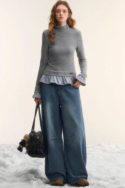 Blue Fleece-Lined Scimitar Pants