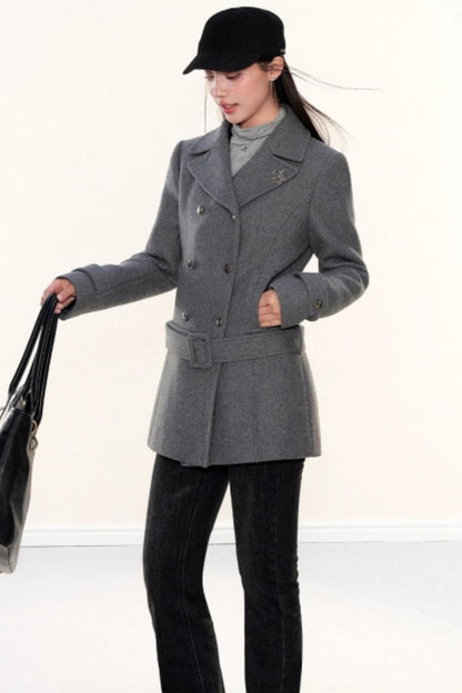 Woolen Lapel Coat