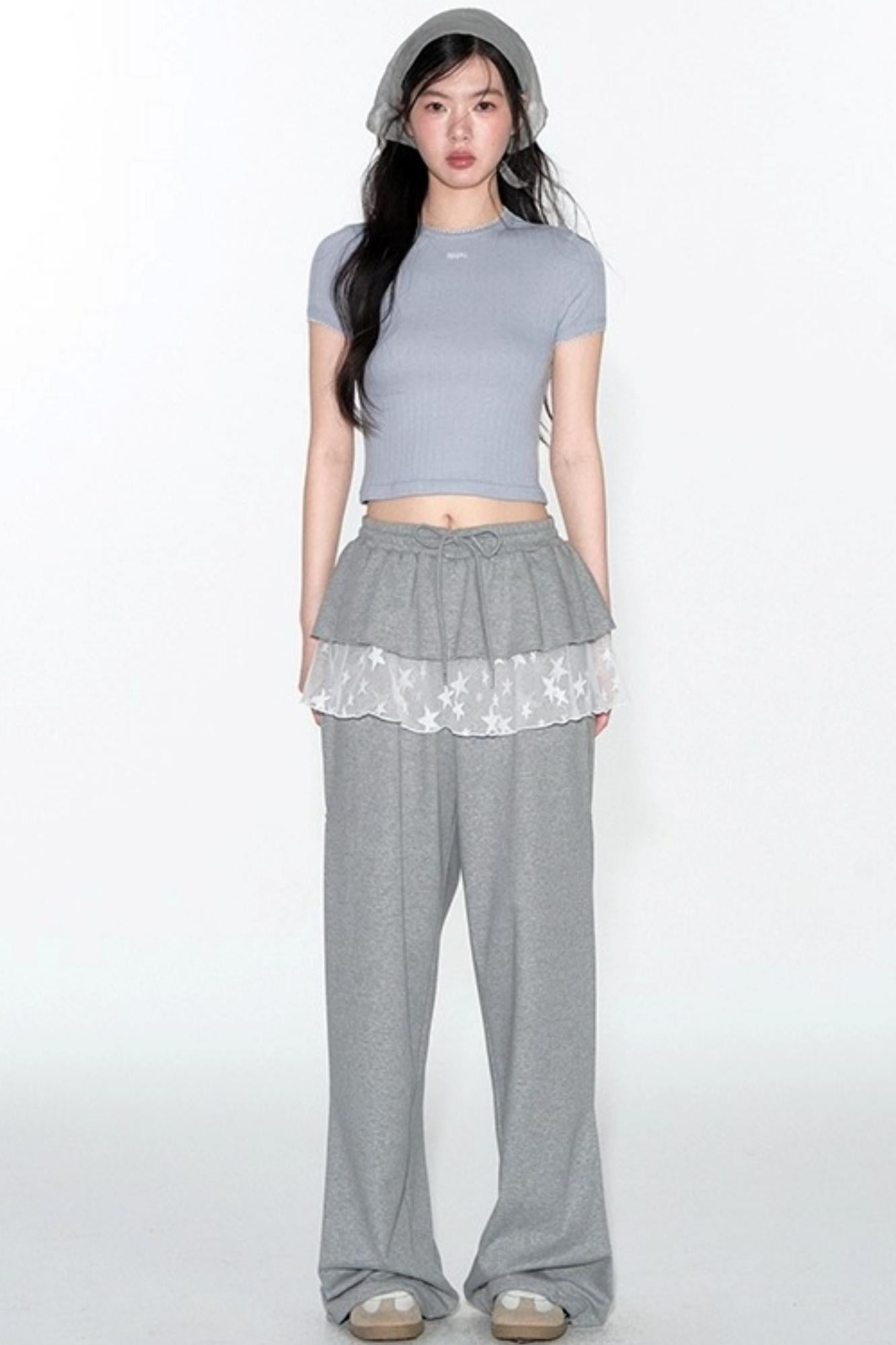 Original Slim Jacquard Short Sleeve Top Set-Up