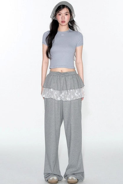 Original Slim Jacquard Short Sleeve Top Set-Up