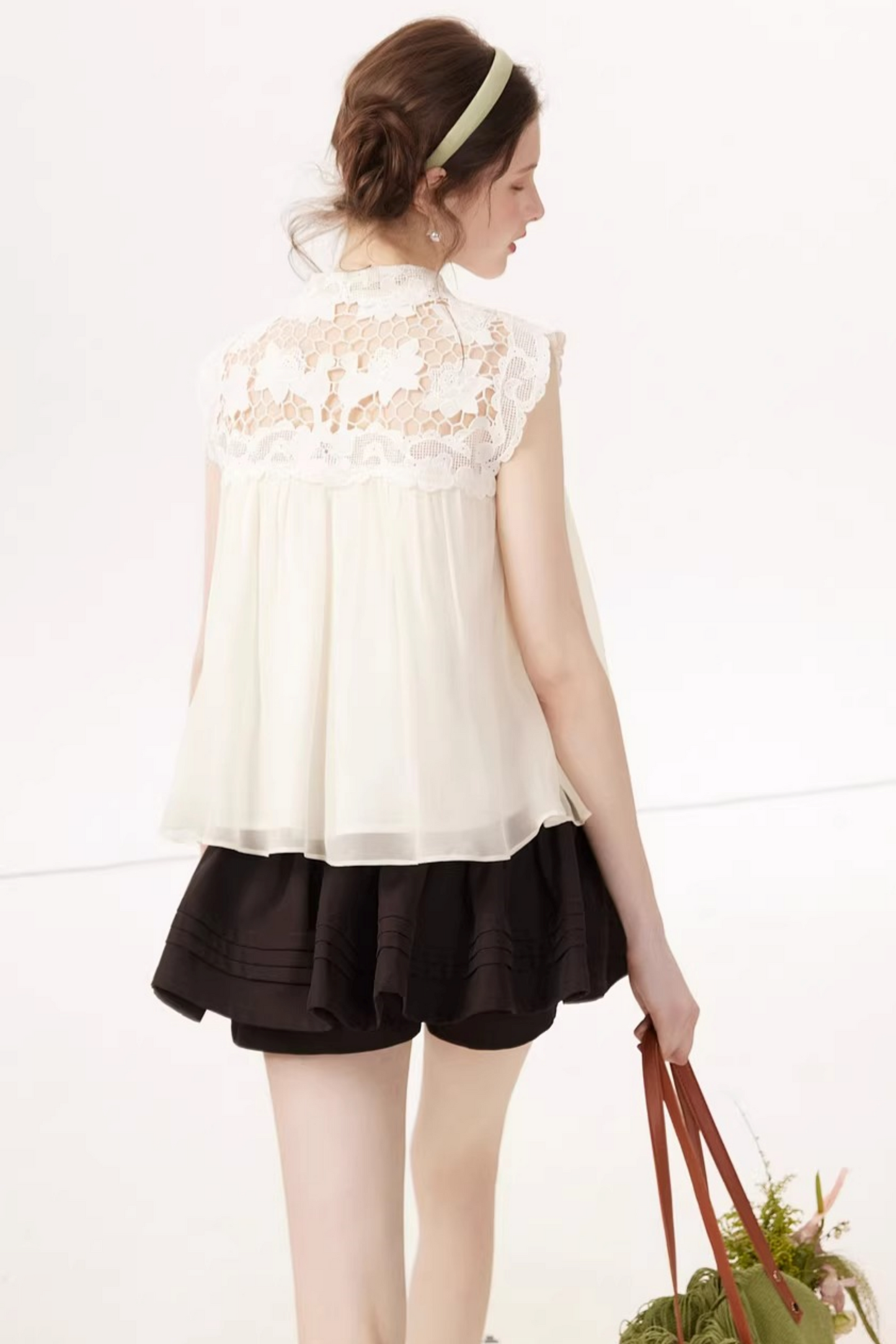 Hollow Embroidery Lace Top