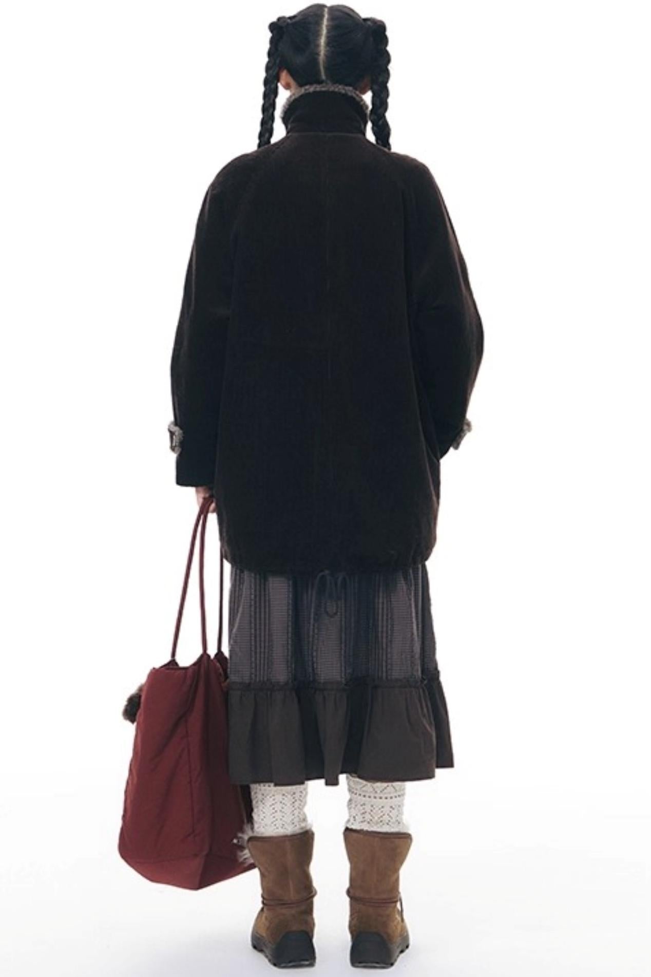 Corduroy Plush Patchwork Jacket