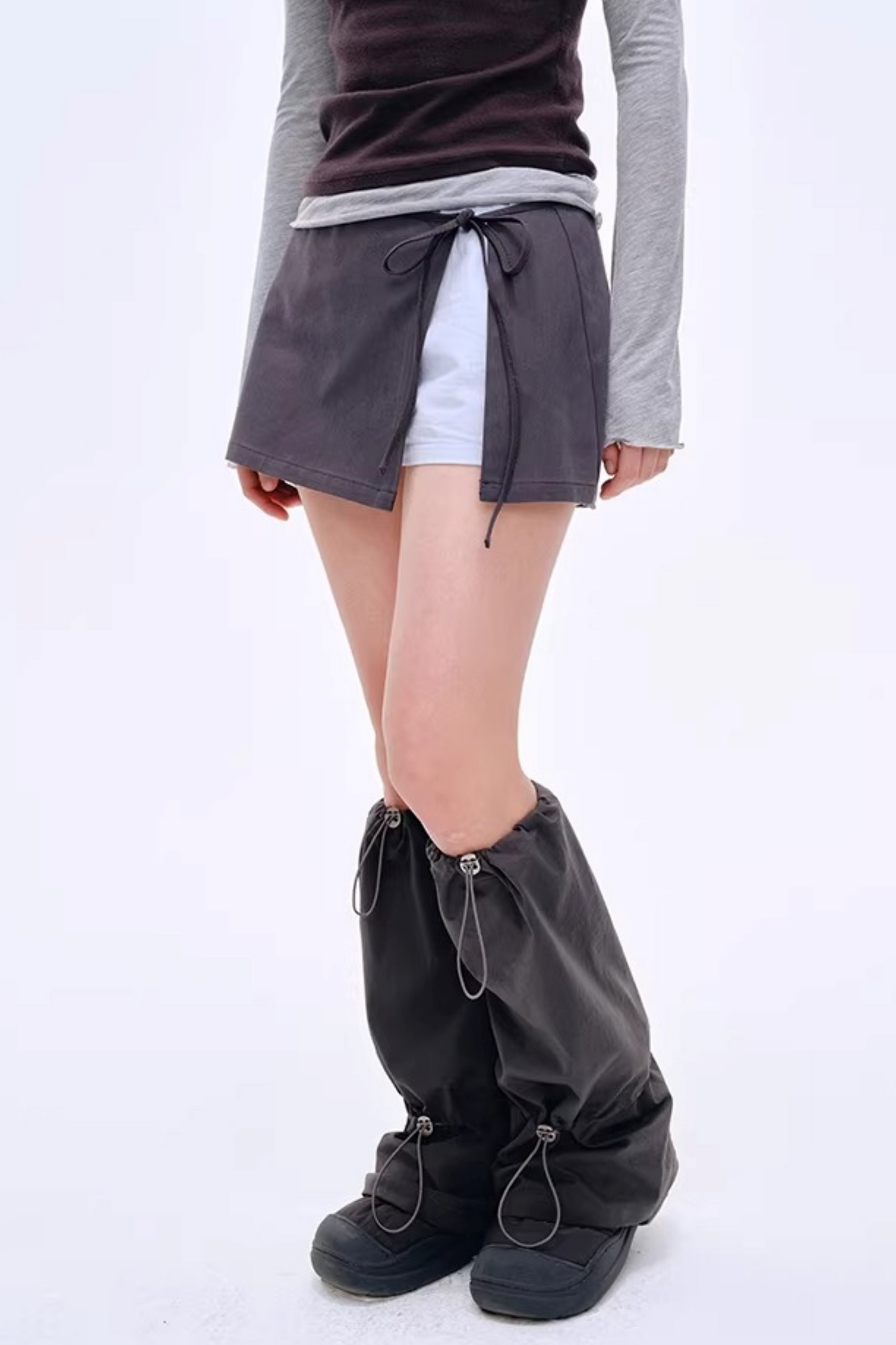Side Slit Hip-Hugging Skirt Pants