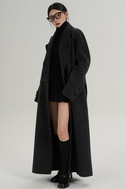 Woolen Long Silhouette Dress