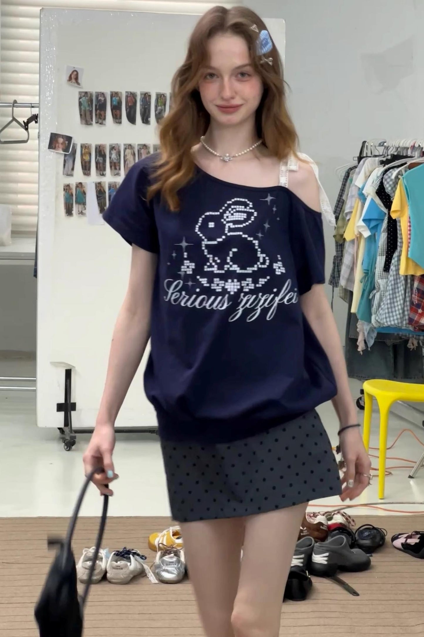 Lace-Up Retro Rabbit Tee