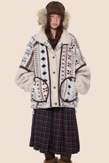 Ethnic Polar Fleece Jacket