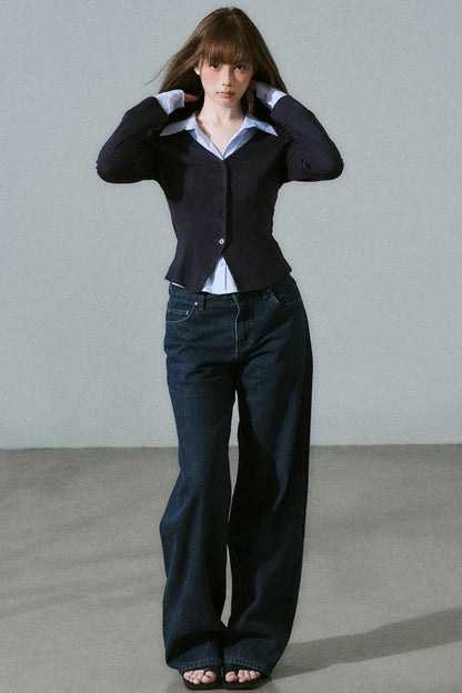 Fake Two Piece Wool Top