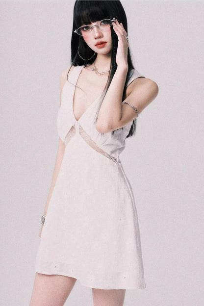 Lace Patchwork V-Neck Summer Dress