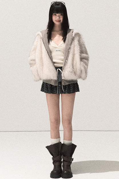 Shrine Plaid Woolen Cake A-Line Skirt