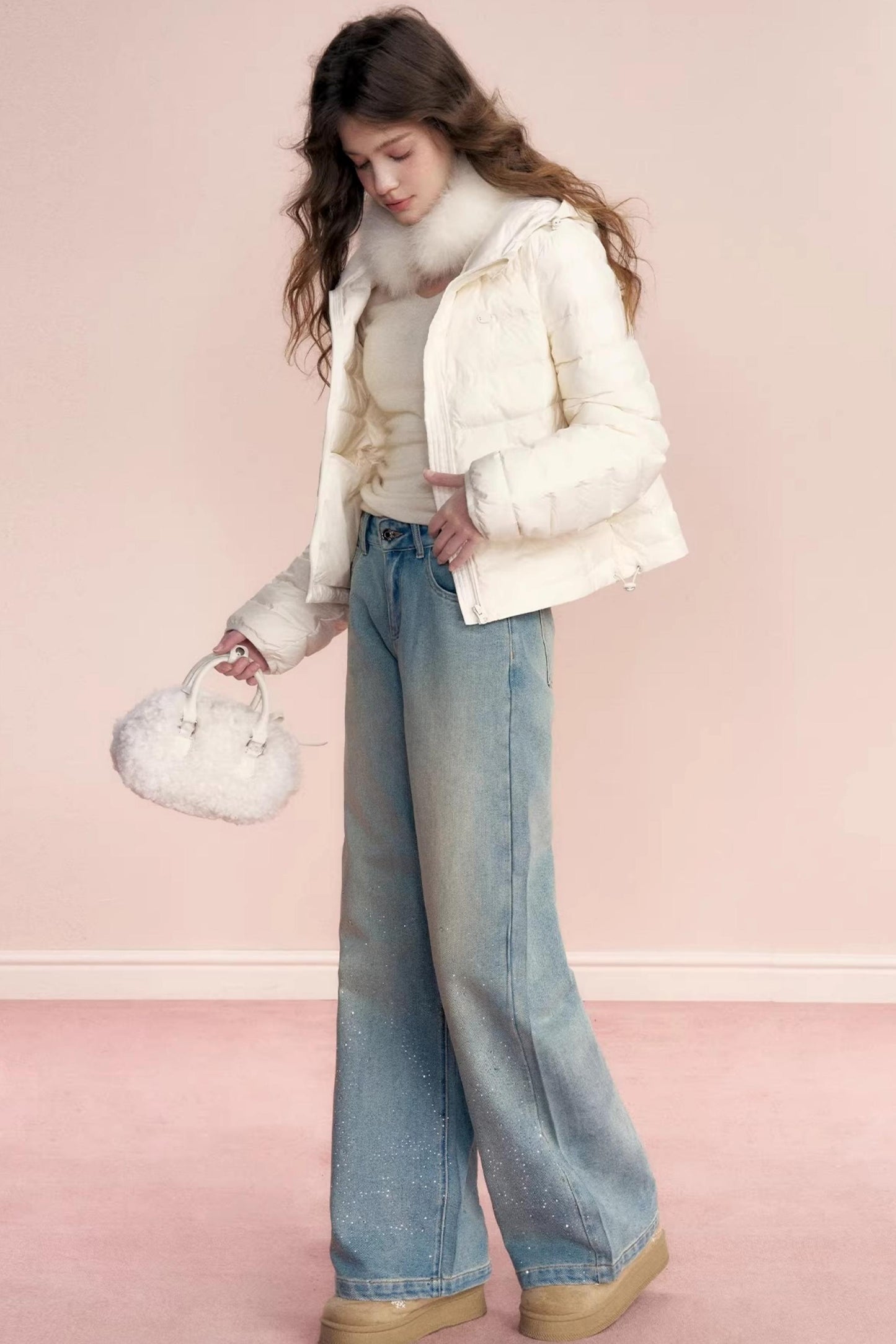 Linen Wool V-Neck Top