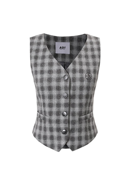 Brushed V-Neck Slim Fit Vest