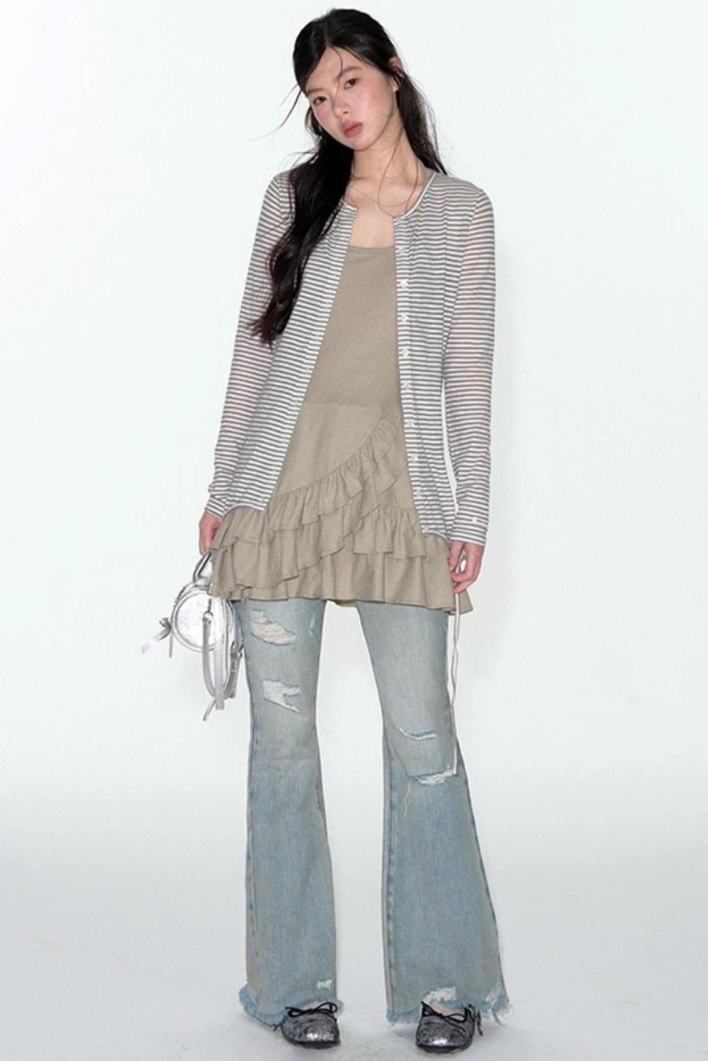 Lace Knitted Slip Dress