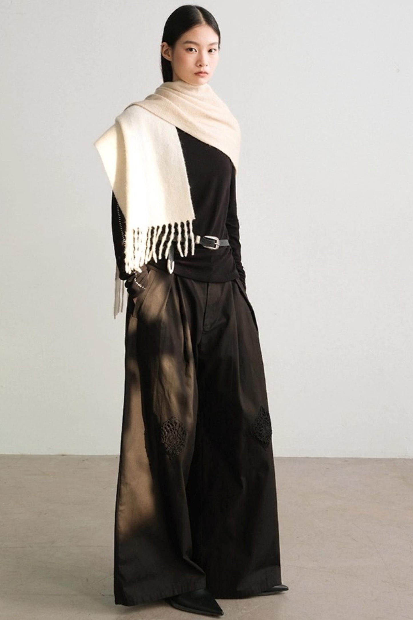 Wool Tassel Winter Scarf