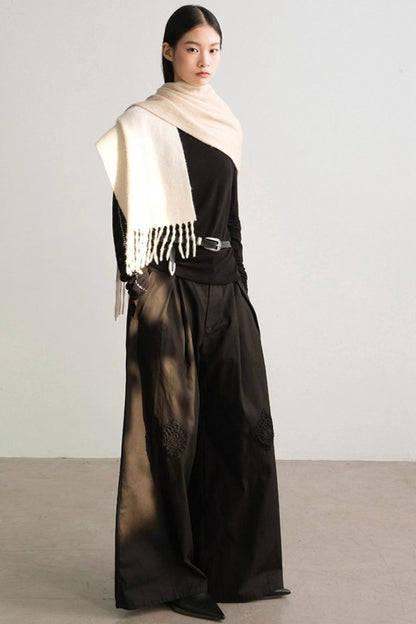 Wool Tassel Winter Scarf