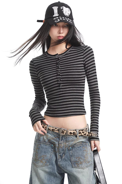 Spicy Girl Striped Slim Sweater
