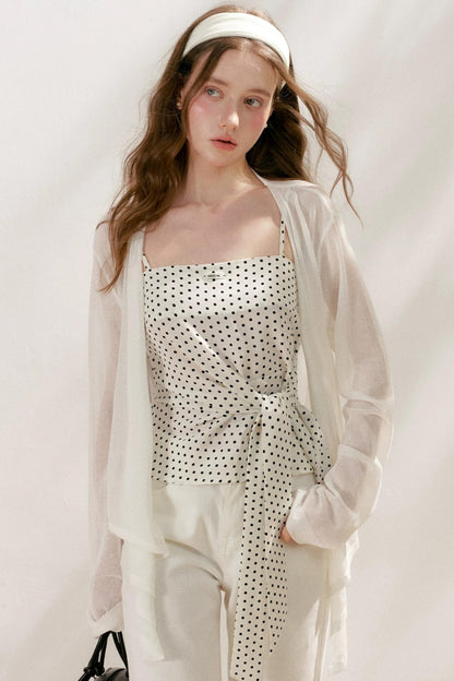 Polka Dot Asymmetrical Camisole