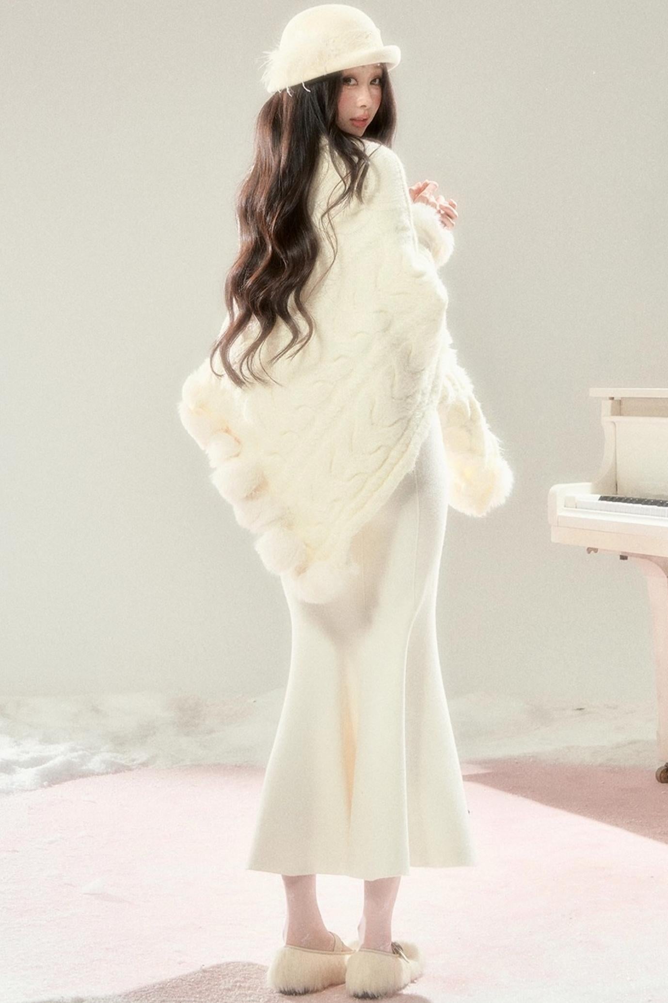 Winter Love Song Knitted Cape