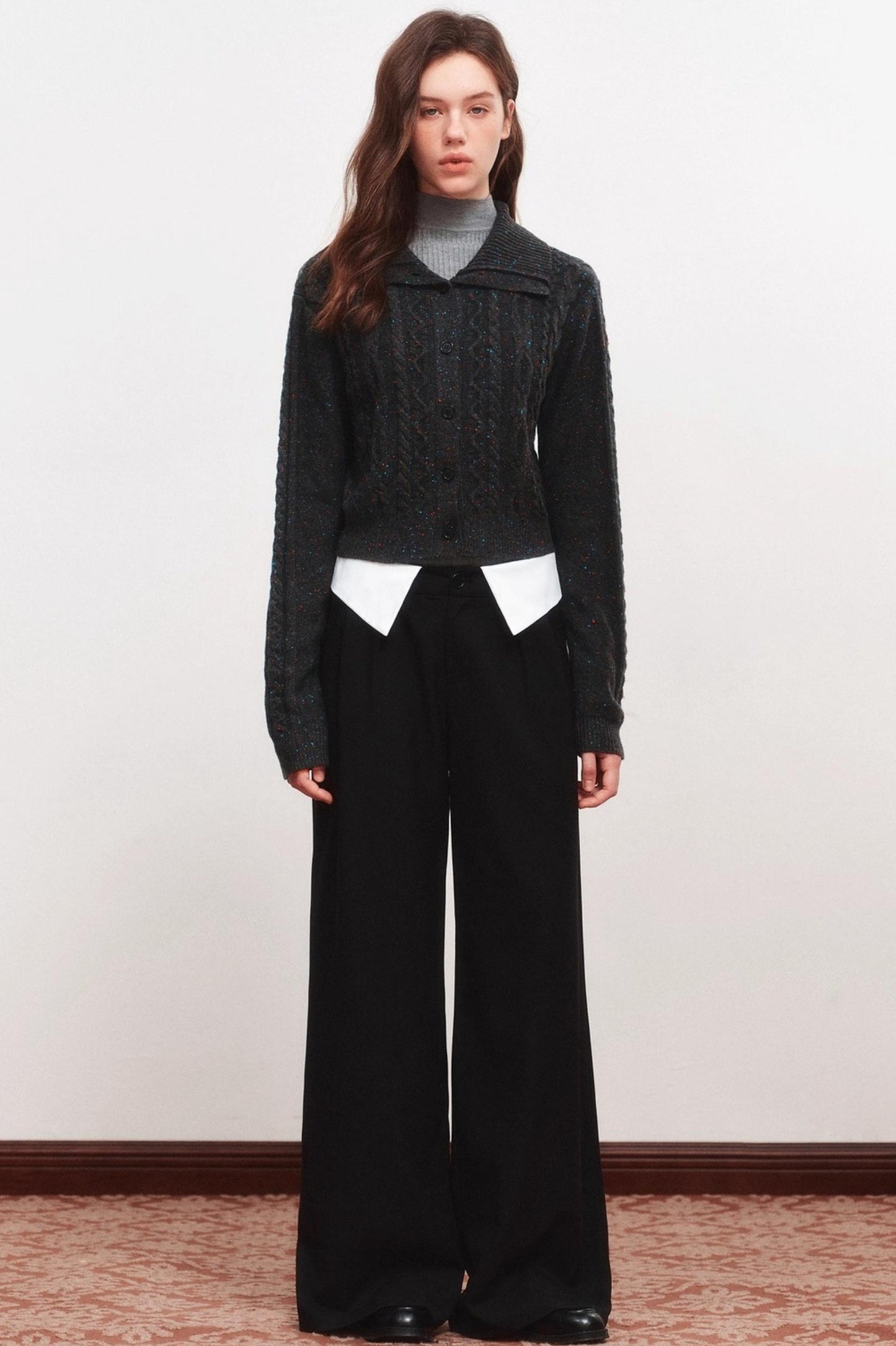 Lapel Knitted Sweater