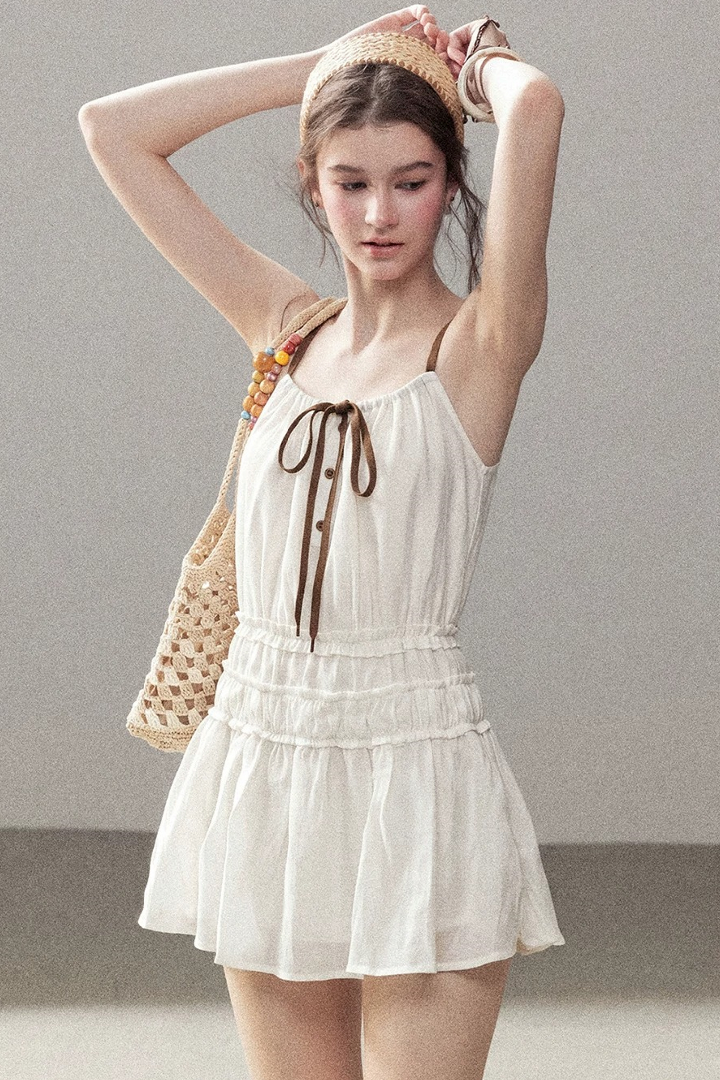 Französisches Sommerkleid mit Trägern