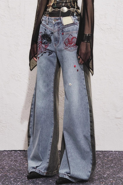 Asymmetrical Sickle Jeans