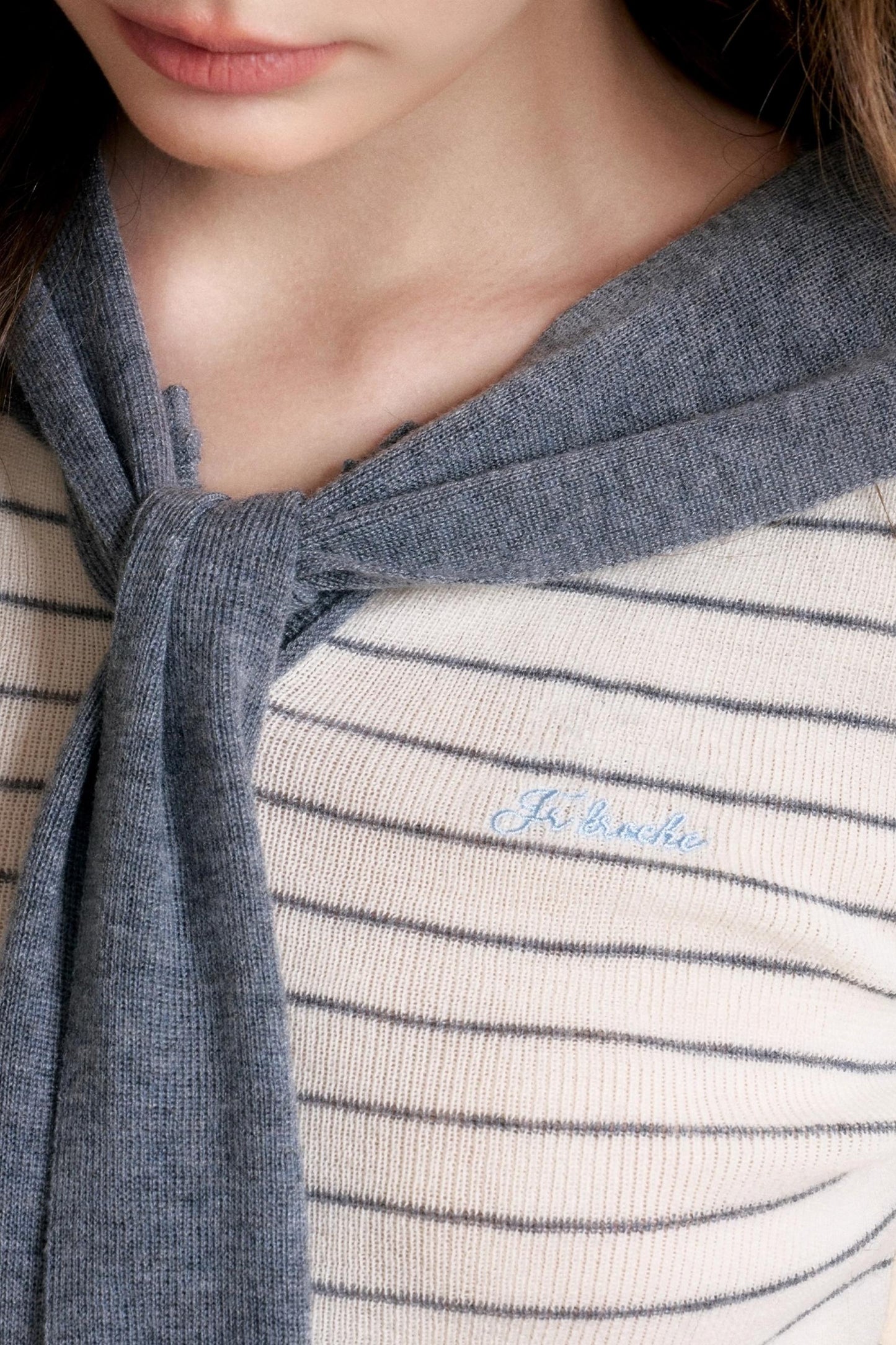 Navycore Wool Blend Knit Top