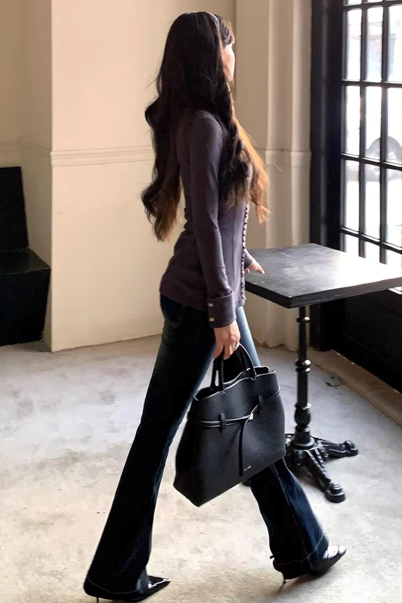 Navy Blue Velvet Wool Suit Set-Up