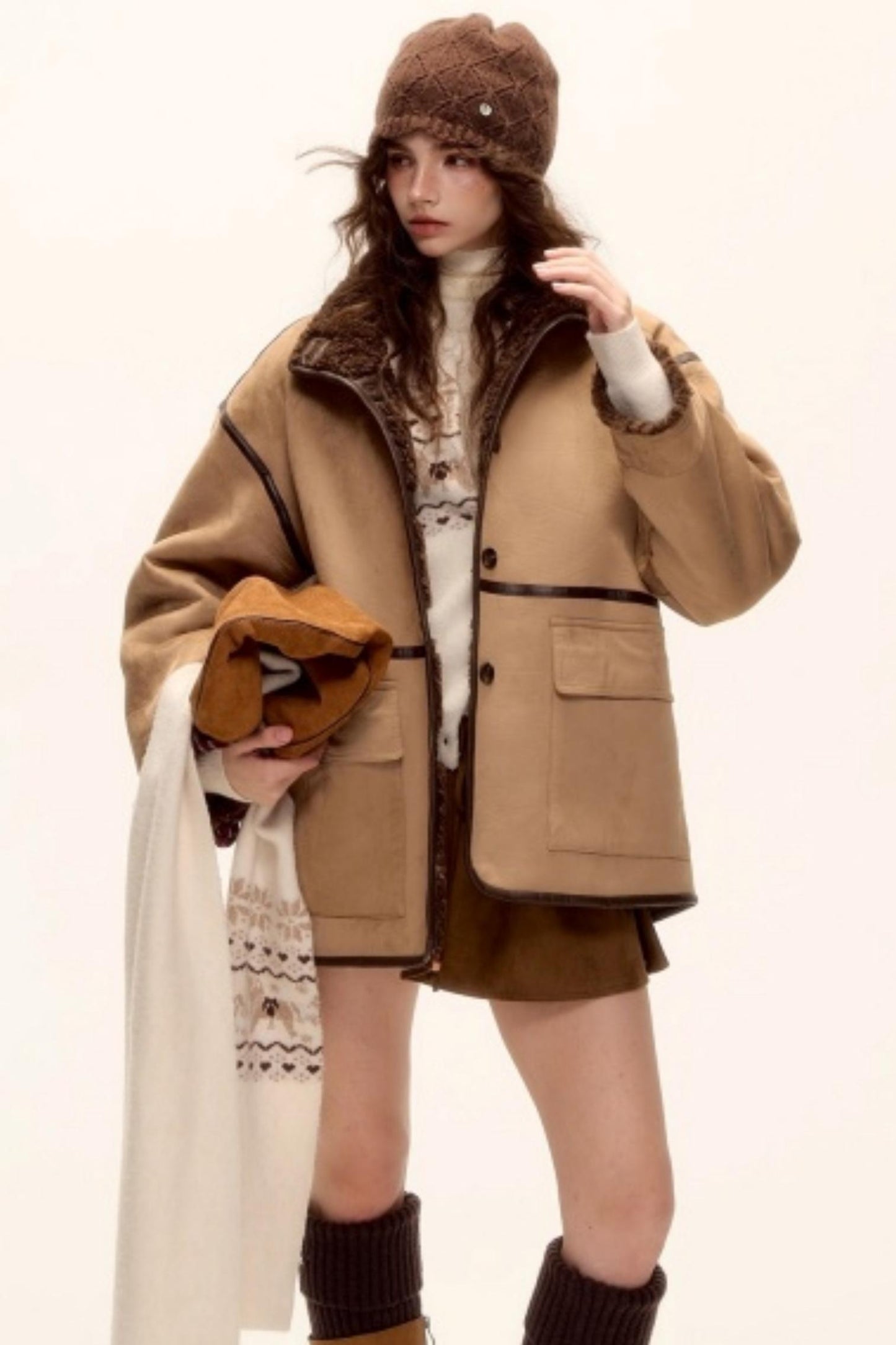 Reversible Suede Lambswool Jacket