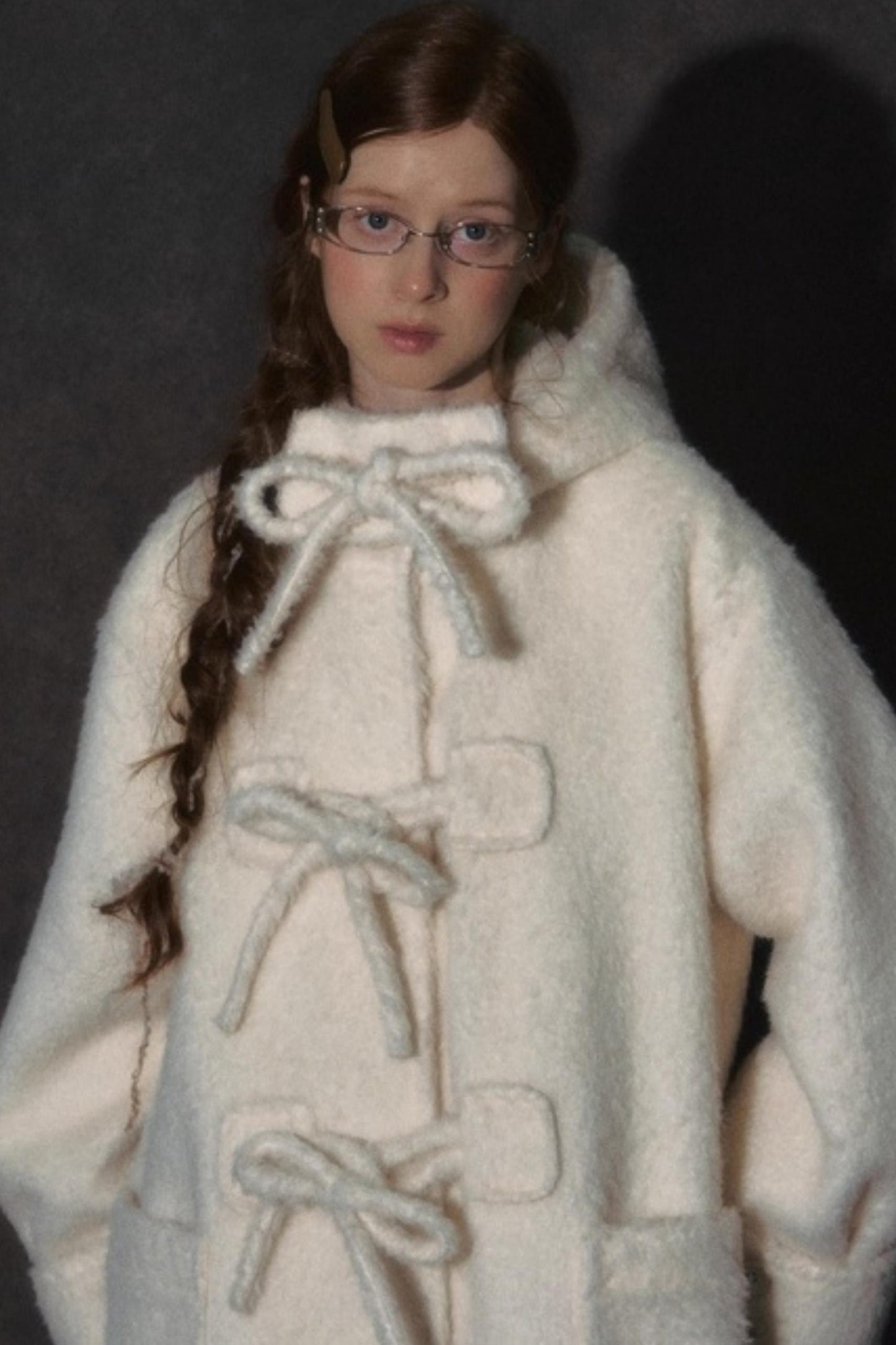 College Hooded Thick Woolen Jacket