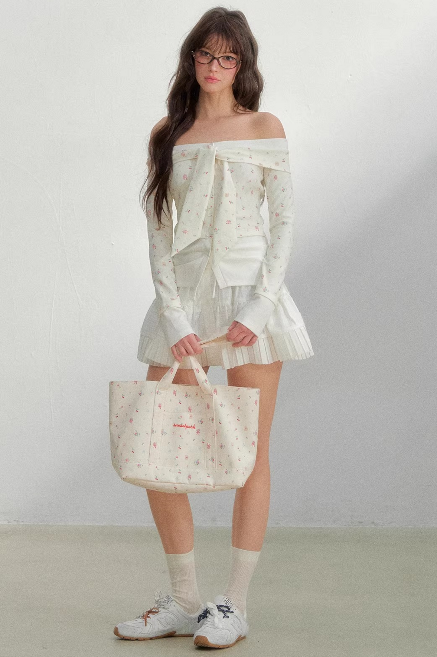 Bright Cherry Tie-Up Blouse