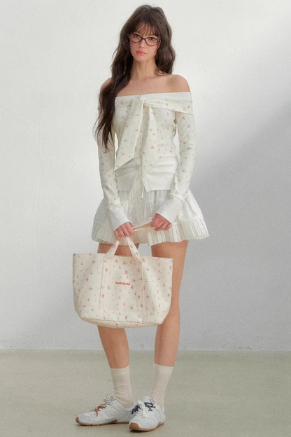 Bright Cherry Tie-Up Blouse