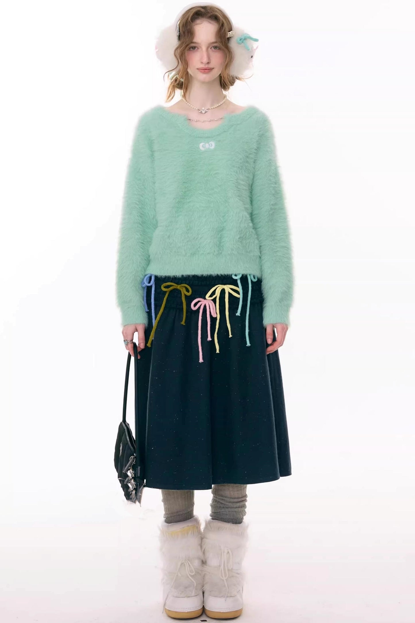 Ruffled Multi-Color Bow Skirt