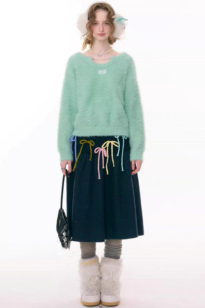 Ruffled Multi-Color Bow Skirt