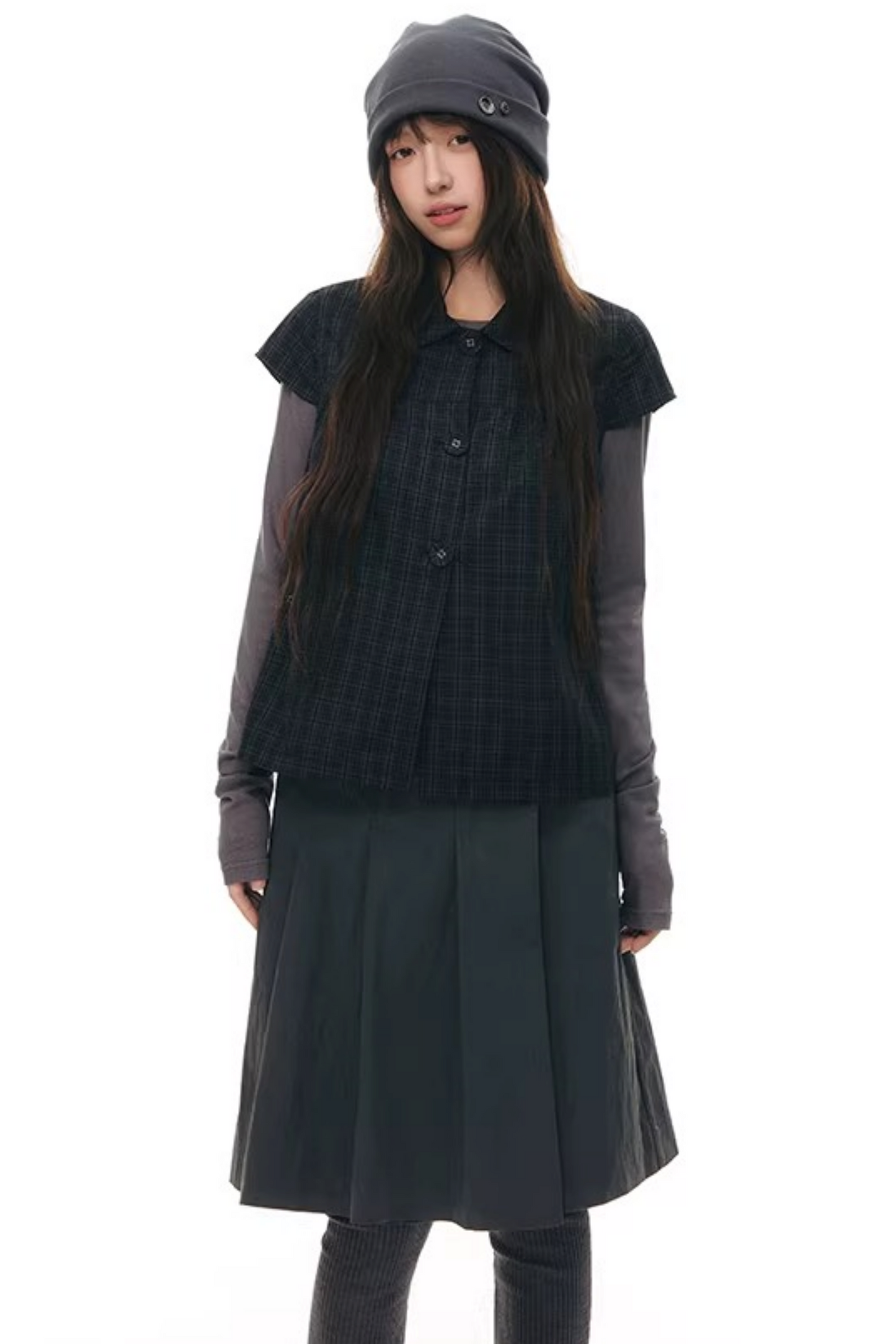 Doll Collar Flutter Sleeve Cardigan