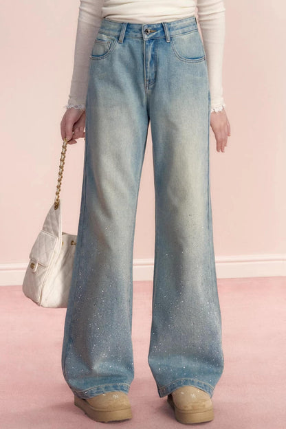 Broken Galaxy Rhinestone Jeans