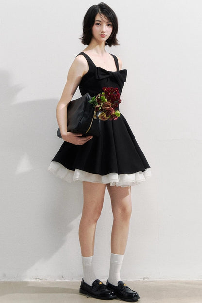 Sunset Bow Puffy Dress