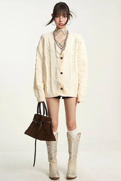 Vintage Gray V-Neck Top