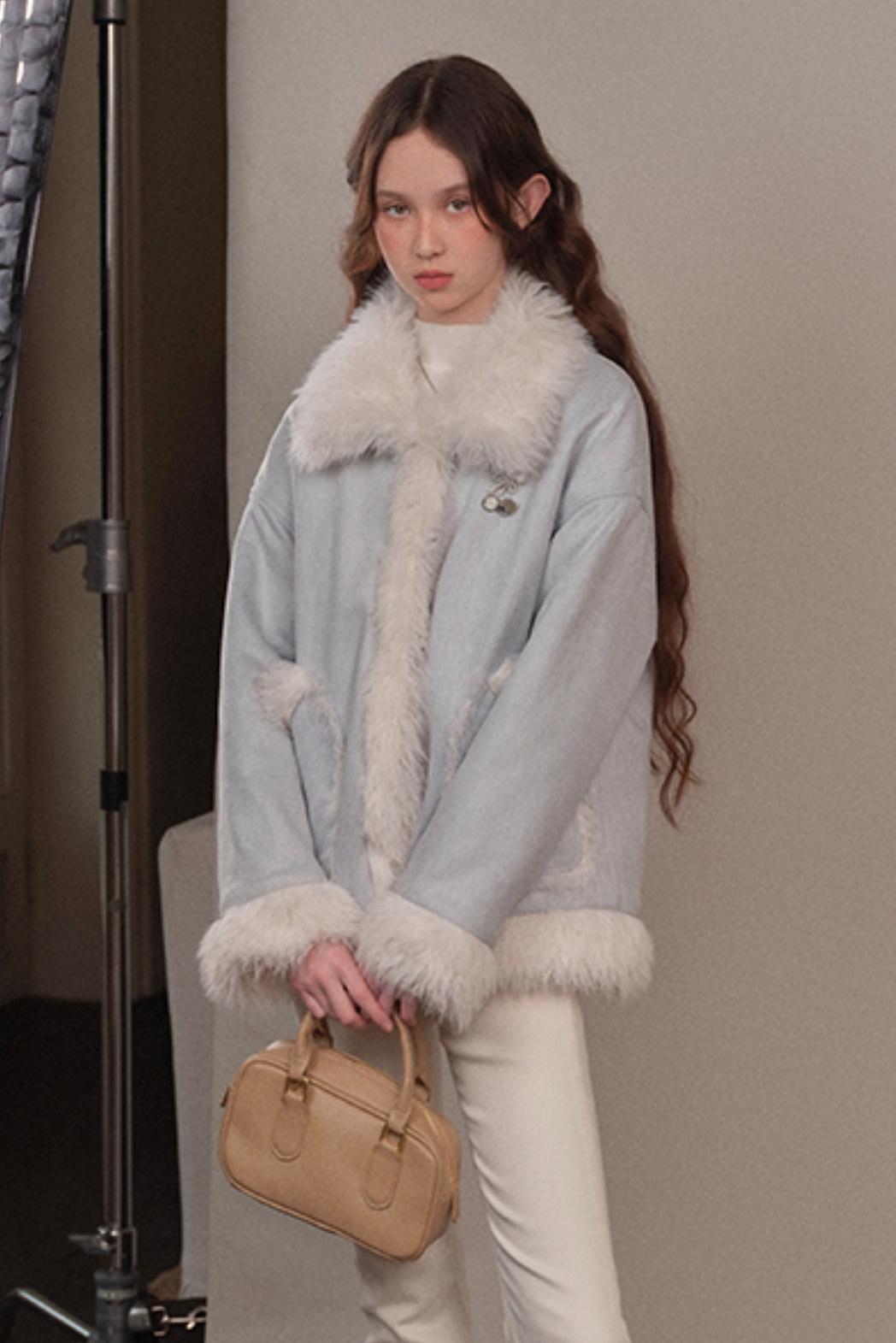 WINTER THICKENED FUR COTTON JACKET