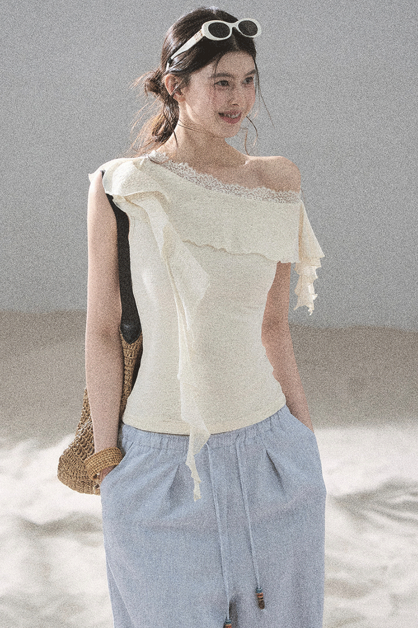 Before the Sunset Lace Off-Shoulder Top