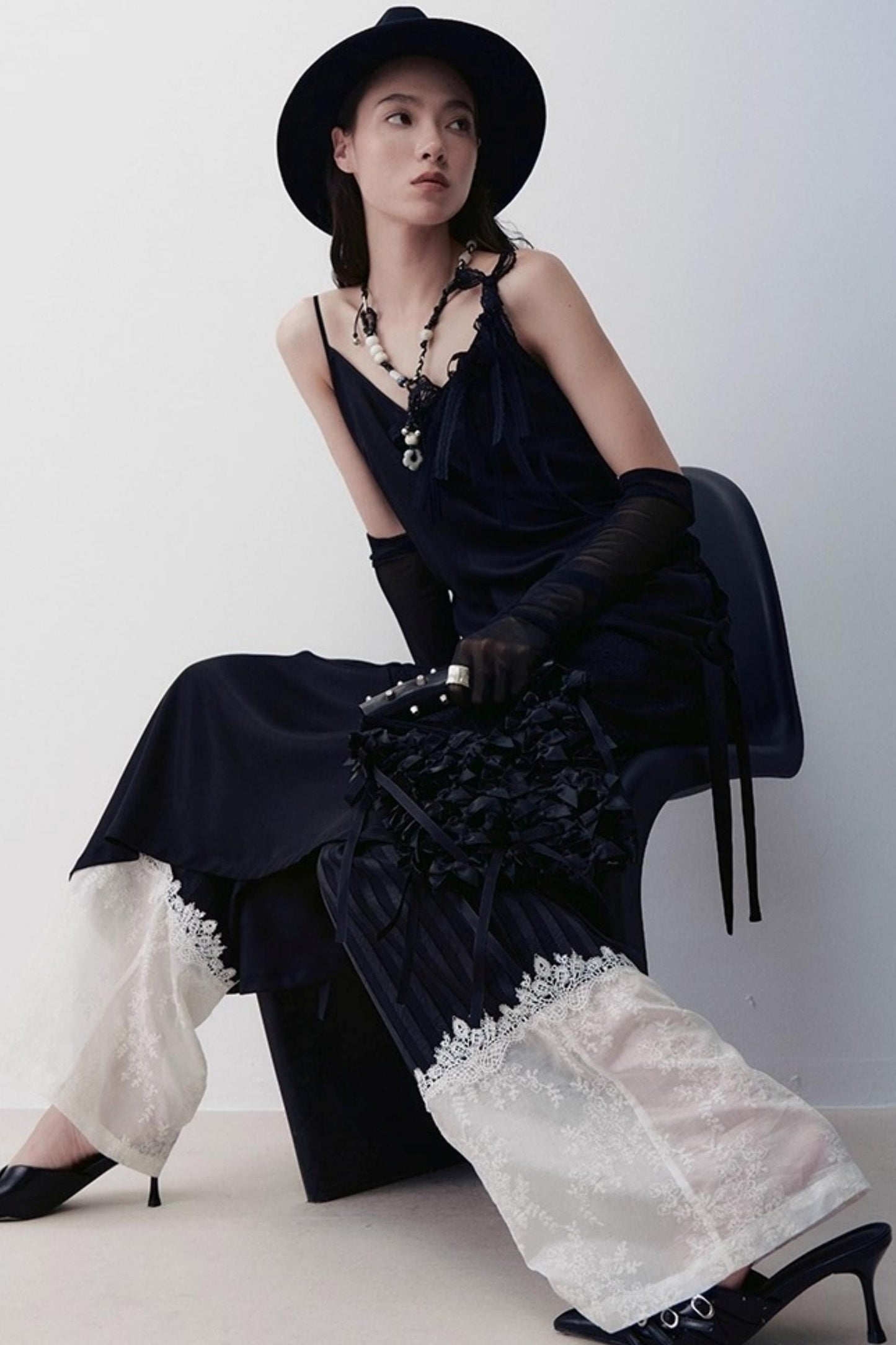 Heart Knitting Glass Necklace