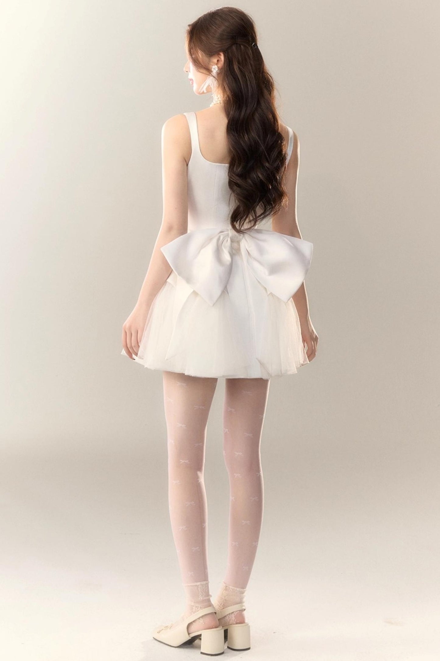 Swan Dance Mesh Panelled Slip Dress