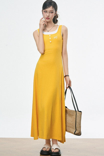 Summer Halter Maxi Dress With Shirt Set-Up
