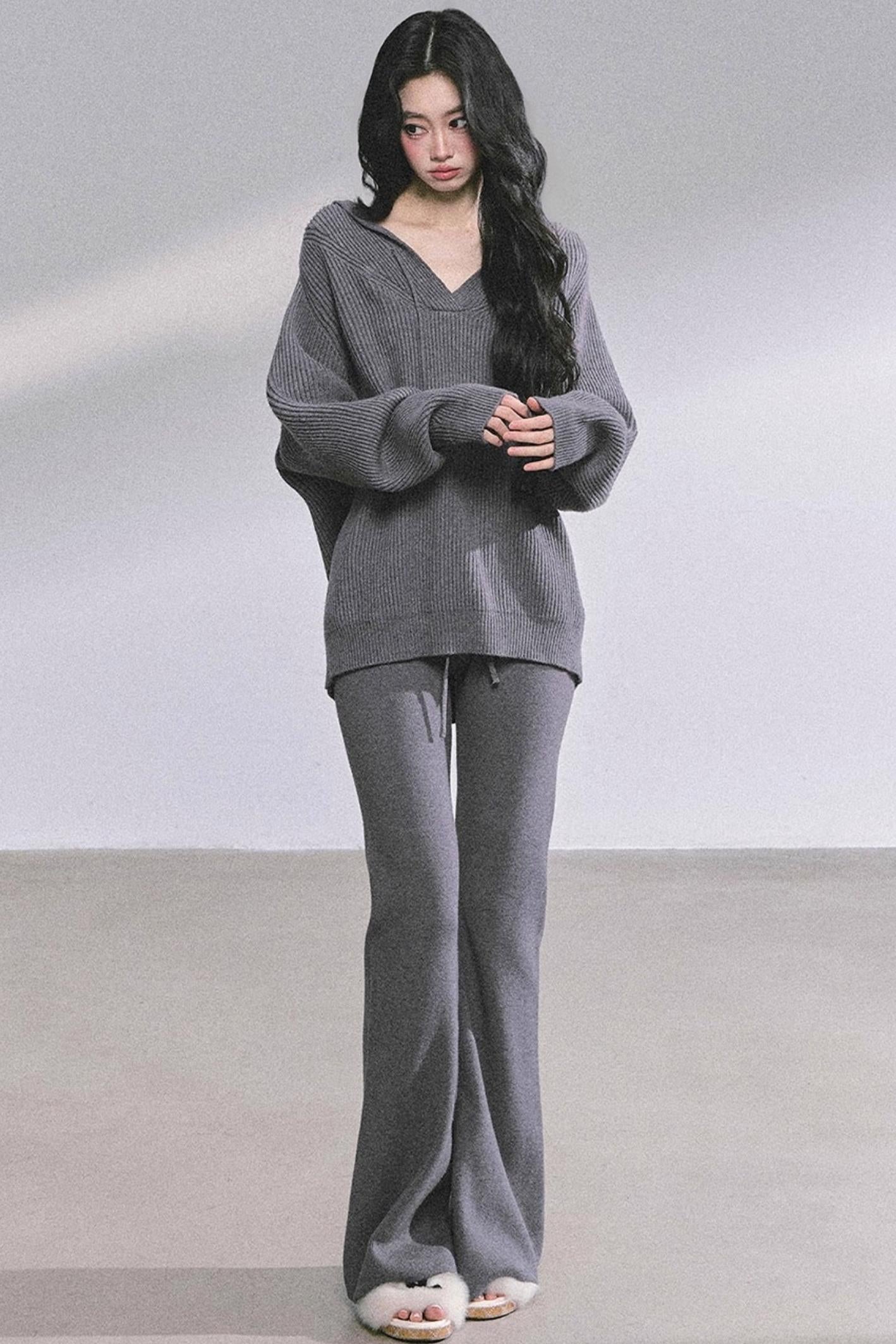 Lazy Style Knitted Suit Set-Up