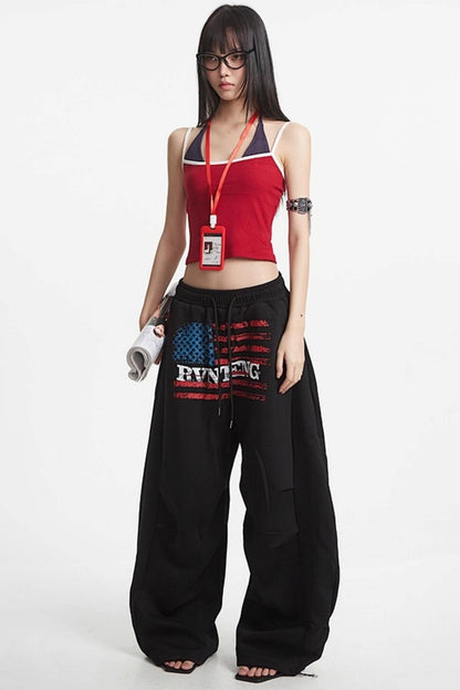 Loose Pleated Sweatpants