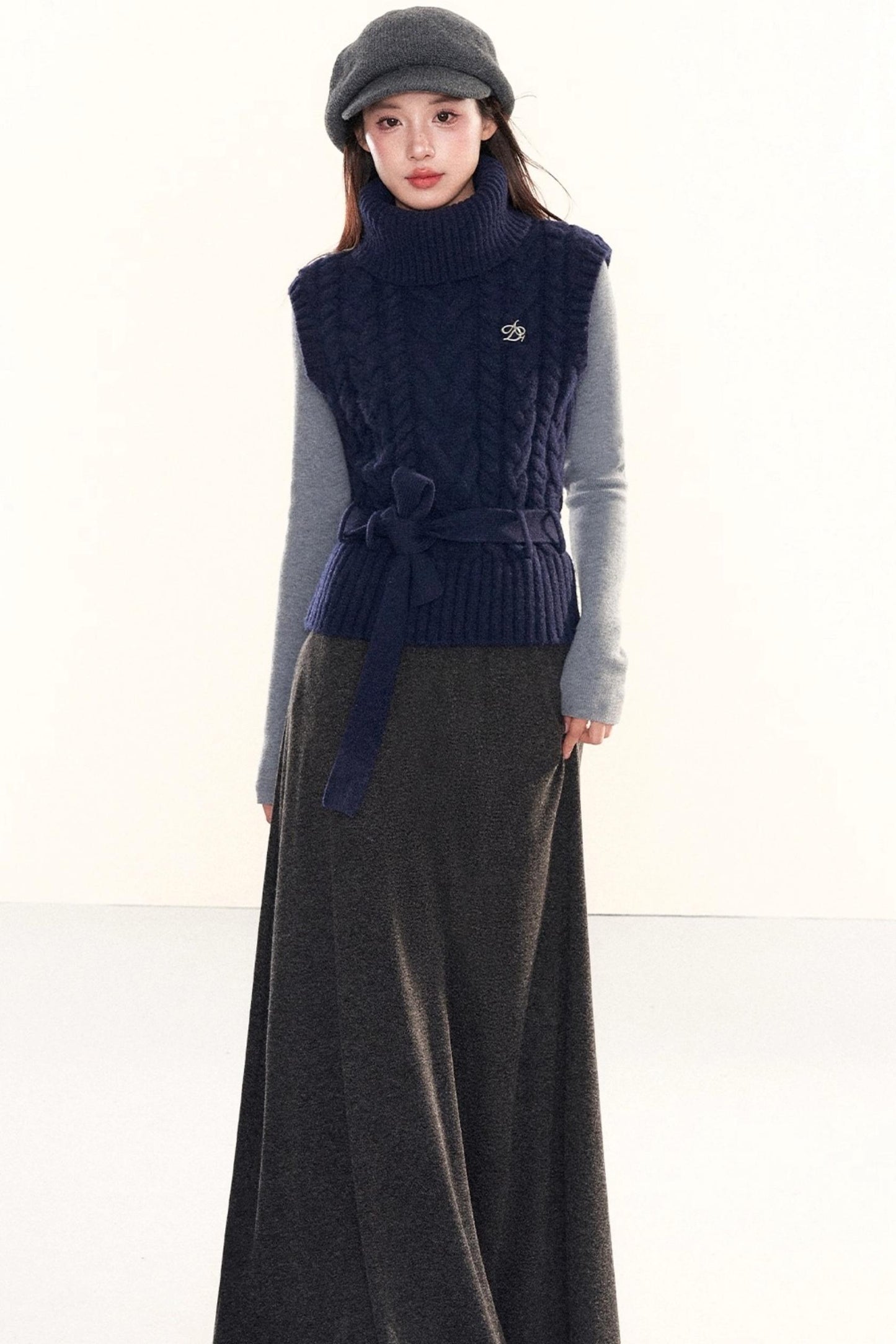 Elegant Knitted A-Line Skirt