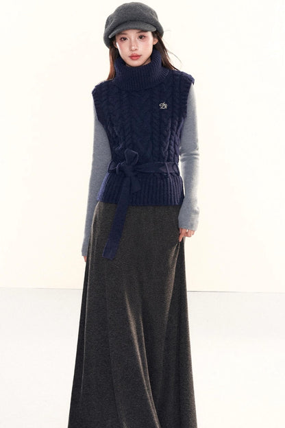 Elegant Knitted A-Line Skirt